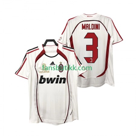Fotballdrakt AC Milan MALDINI 3 2006 2007 Retro Bortetrøye Kortermet